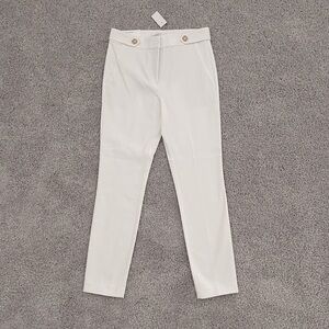 NWT LOFT Petites The Skinny White Dress Pants - Size 4P